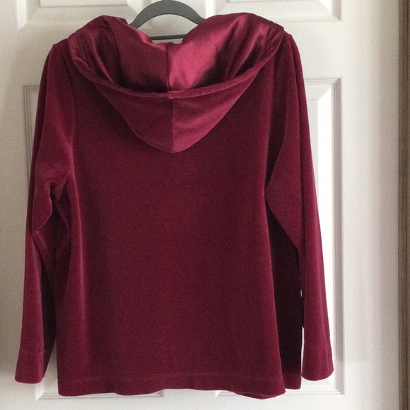 N.Y.L Velour Zippered Jacket Size 1X - Picture 5 of 8